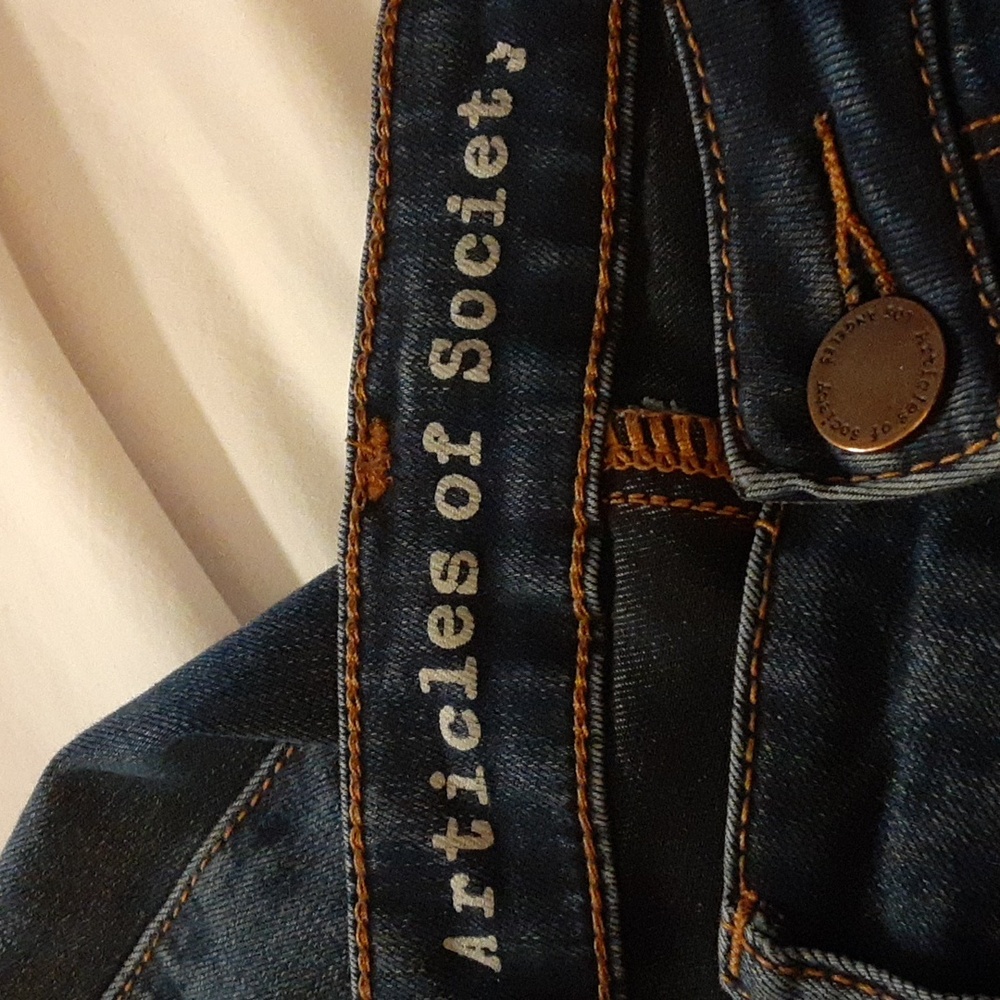 Articles OF Society Women's Skinny Jeans Blue Denim Elastic Waist Size 25 - Picture 5 of 7